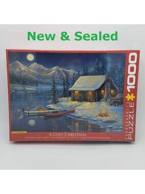 SEALED A Cozy Christmas by Sam Timm 1000 Piece Jigsaw Puzzle by Eurographics